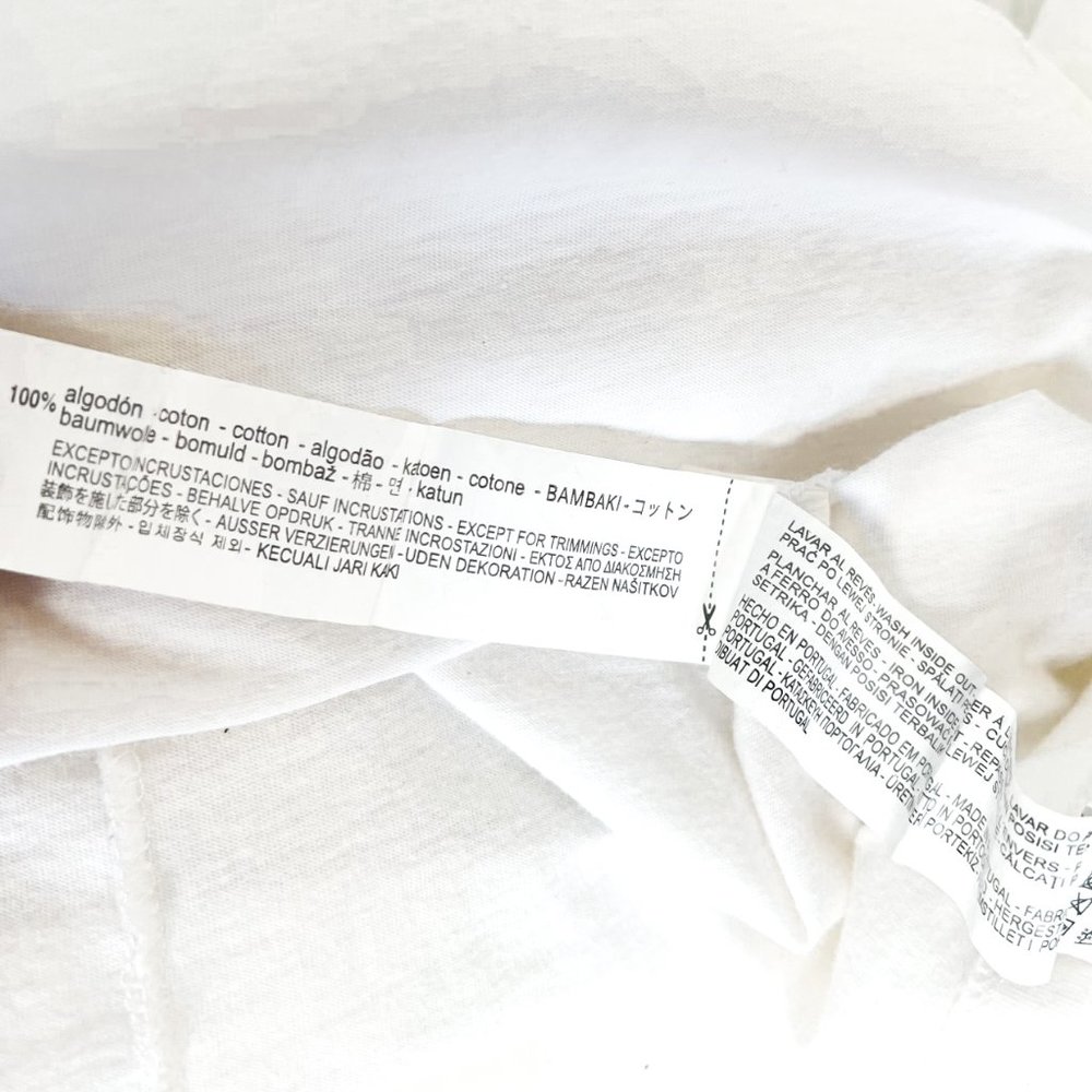 zara graphic white t-shirt w/sequin detail - Picture 4 of 4